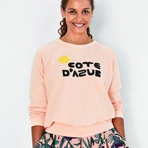 Clare V. Cote D'Azur Peach Sweatshirt